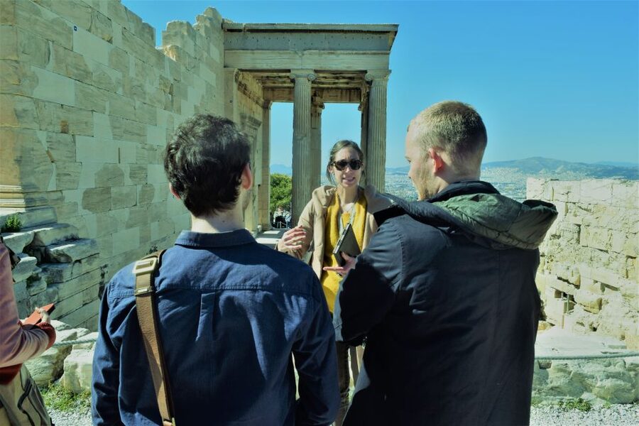 Athens: The Acropolis Guided Walking Tour in German - Passing the Asklepieion and Odeon of Herodes Atticus