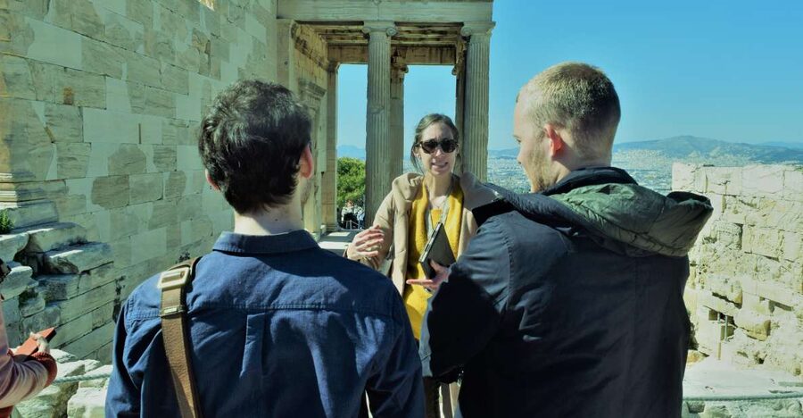 Athens: The Acropolis Guided Walking Tour in German - Entering through the Propylaea