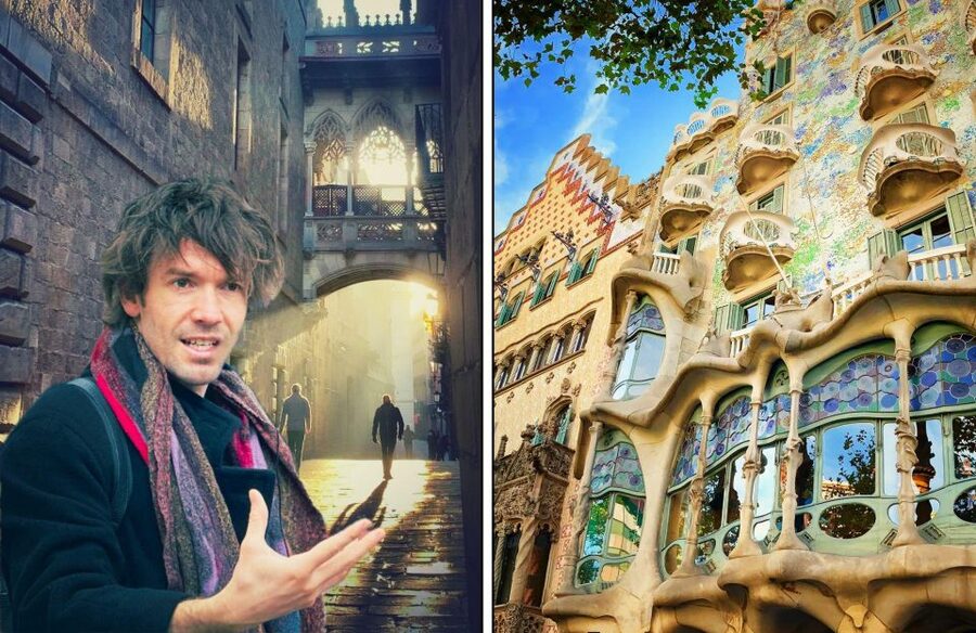 Barcelona: Ramblas, Old Town & Gaudí Houses Walking Tour - Seventy-five minutes through the Gothic Quarter