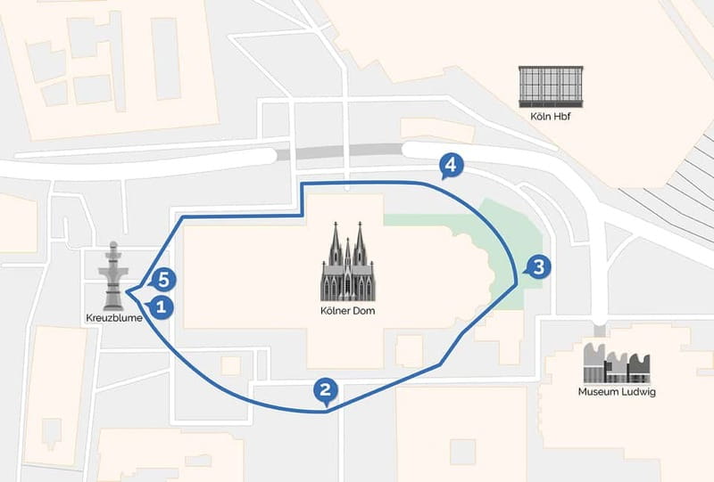 Cologne Cathedral Walking Tour around the cathedral with VR - Key points at a glance