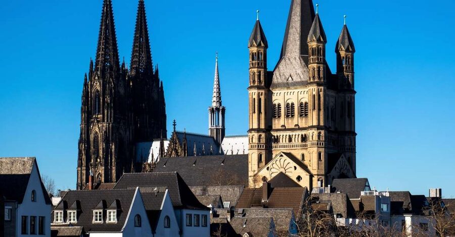 Cologne: Old Town Highlights Walking Tour - A Holocaust memorial above the Philharmonic Hall