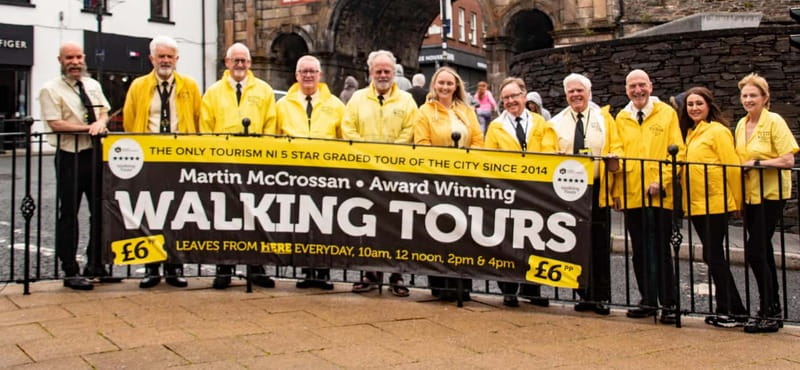 Derry: McCrossan’s Public Walking Tour of the Historic City - Looking across the Bogside and Fountain areas