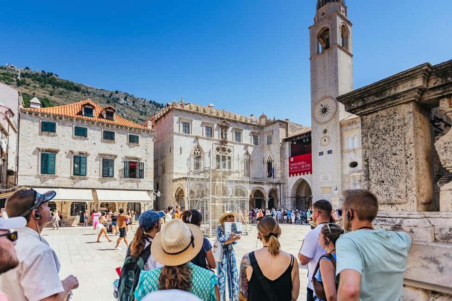 Dubrovnik: The Original Game of Thrones Tour & Lokrum Option - Stradun, Orlando’s Column, and the Purple Wedding
