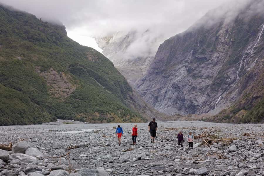 Franz Josef: Franz Josef Glacier Lookout Guided Walk - Rivers, waterfalls, and the valley floor