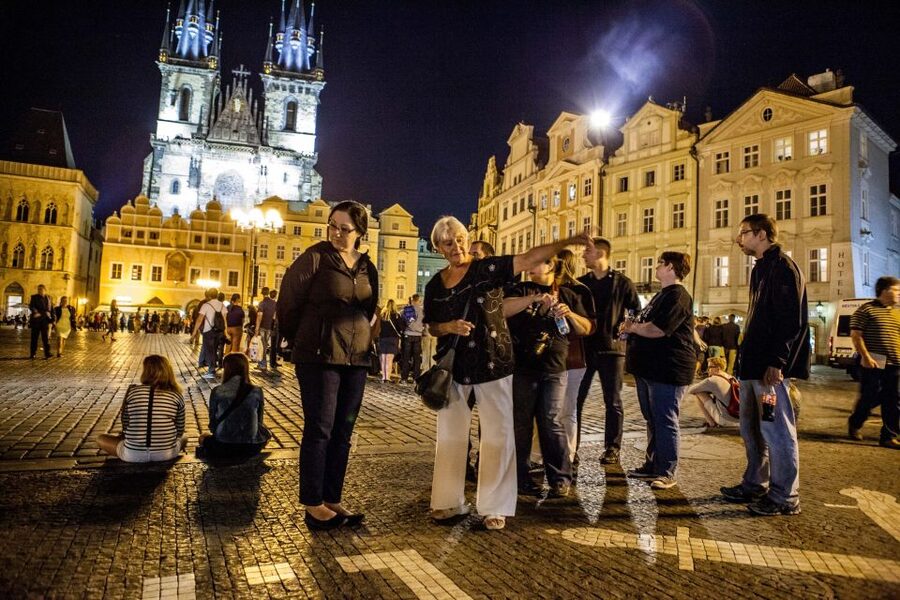 Ghost Walking Tour of Prague - Crossing Charles Bridge after dark