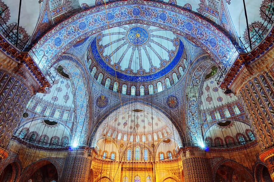 Istanbul: Blue Mosque, Hagia Sophia, & Old Town Walking Tour - Entering the Blue Mosque and its blue İznik tiles