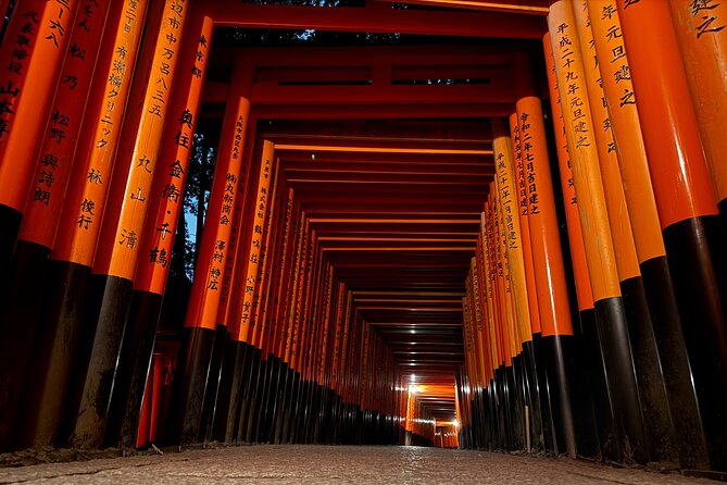 Kyoto Fushimi-Inari Night Walking Tour - Walking beneath the torii gates after dark