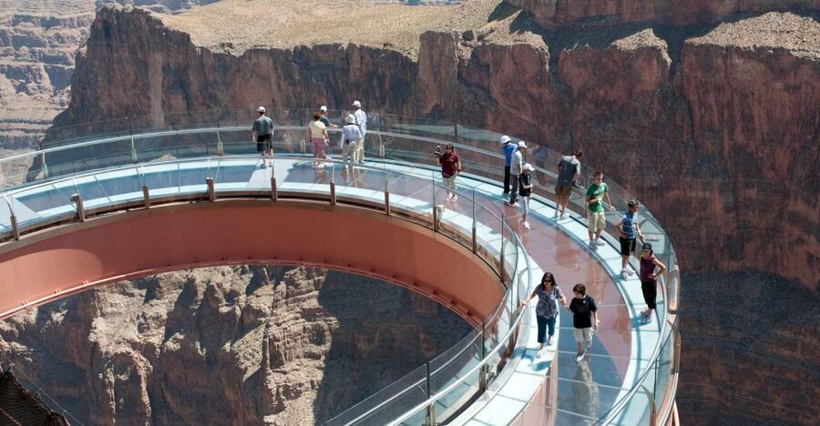 Las Vegas: Grand Canyon West Bus Tour with Guided Walk - Hoover Dam on the way back