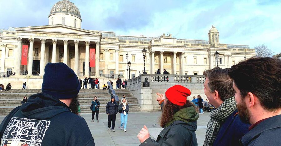 London: James Bond and Spies Walking Tour - Trafalgar Square and Bond on the big screen
