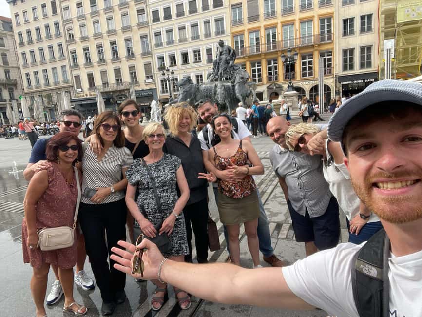 Lyon: City Highlights Walking Tour - Place des Terreaux, the Bartholdi Fountain, and city-center architecture