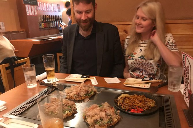 Osaka Local Foodie Walking Tour in Dotonbori and Shinsekai - Okonomiyaki is the main sit-down meal