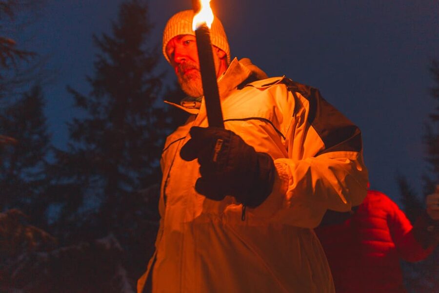 Oslo: Snowy Forest Torchlight Walk with Campfire - Taking a Torch Into the Snow