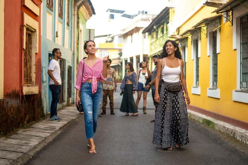 Panaji: Heritage Walk through Goa's Latin Quarter - Fontainhas: colorful homes and narrow lanes