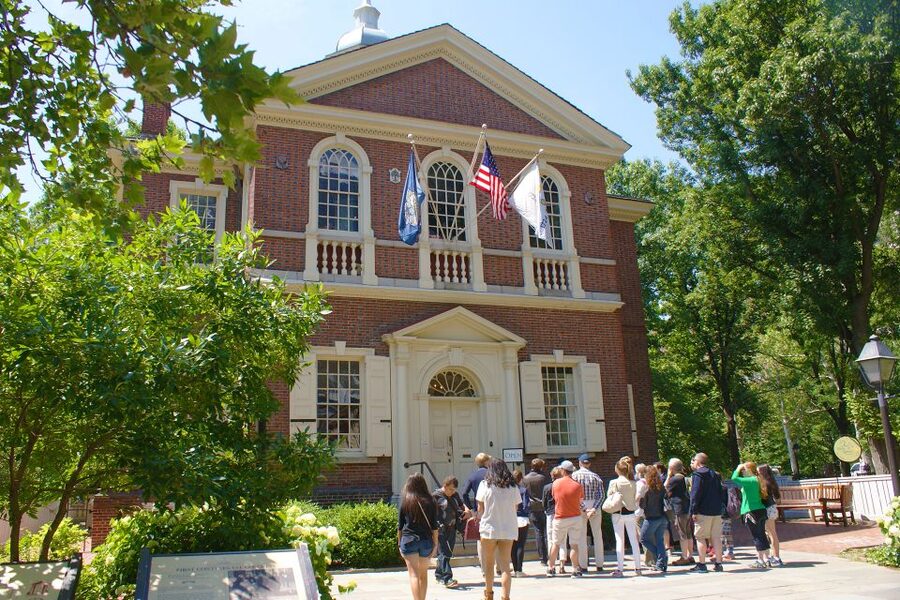 Philadelphia: History, Highlights & Revolution Walking Tour - Independence Hall and Congress Hall from the outside