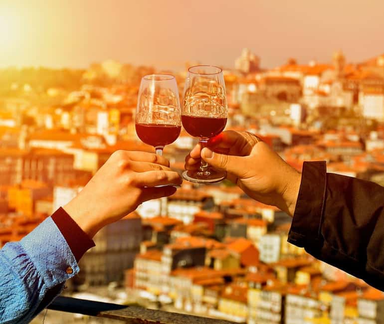 Porto: Sunset Walking Tour with Port Wine and Views - Porto Cathedral and the crossing to Gaia