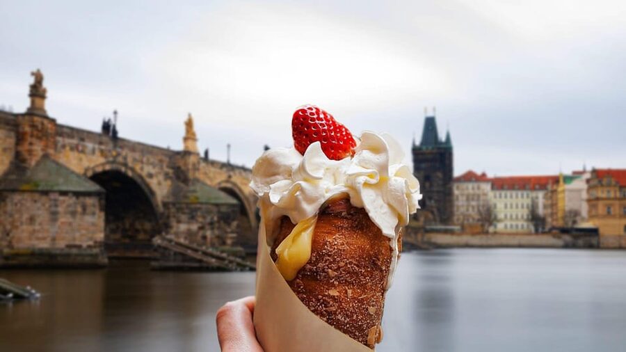 Prague: Guided Street Food Walking Tour - Stop two: potato bread and other traditional bites