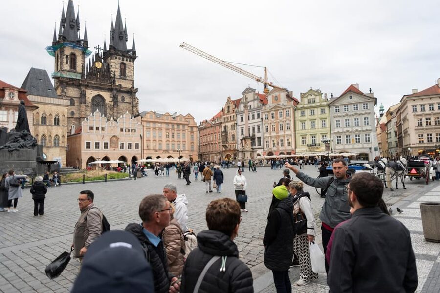 Prague: Old Town, Jewish Quarter & Astro Clock Walking Tour - Entering Old Town through narrow streets and local stops