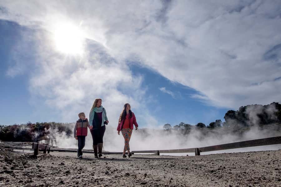 Rotorua: Hell's Gate Geothermal Walk - The hot waterfall and the surprising bush walk