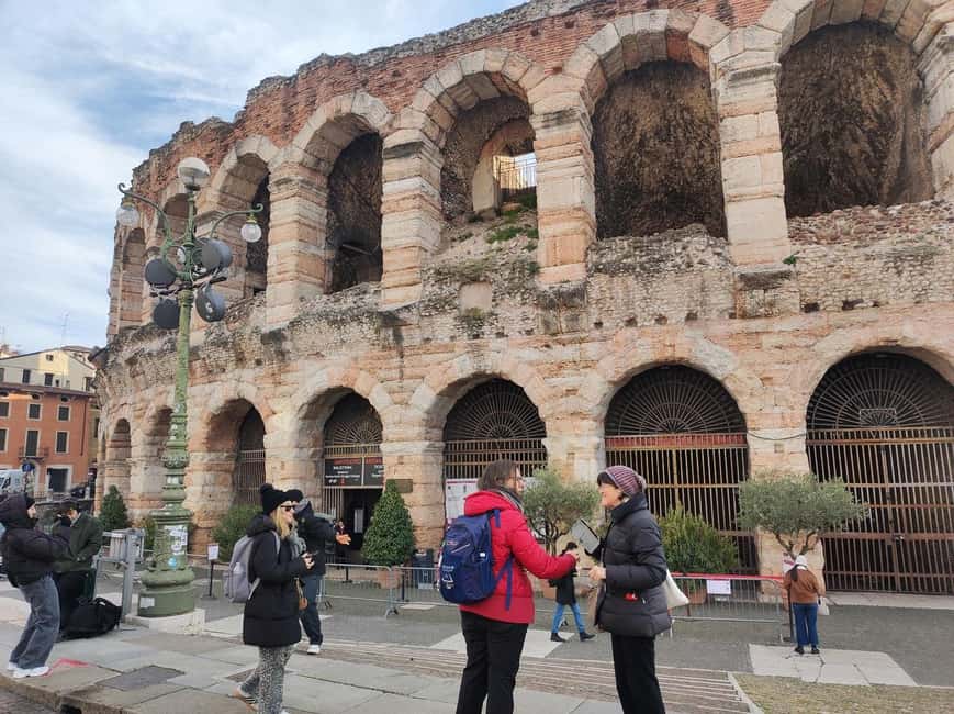 Verona: Small Group Guided Walking Tour with Arena Tickets - Inside Verona Arena with pre-reserved entry